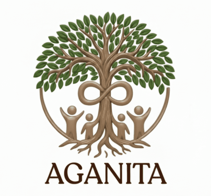 Students exploring hands-on math activities at an Aganita India Foundation workshop.